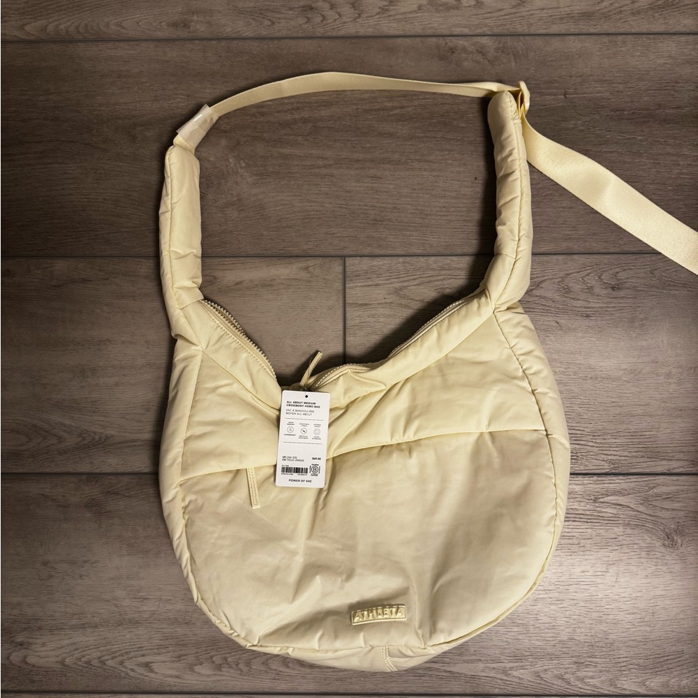 Athleta Light Yellow Shoulder Bag